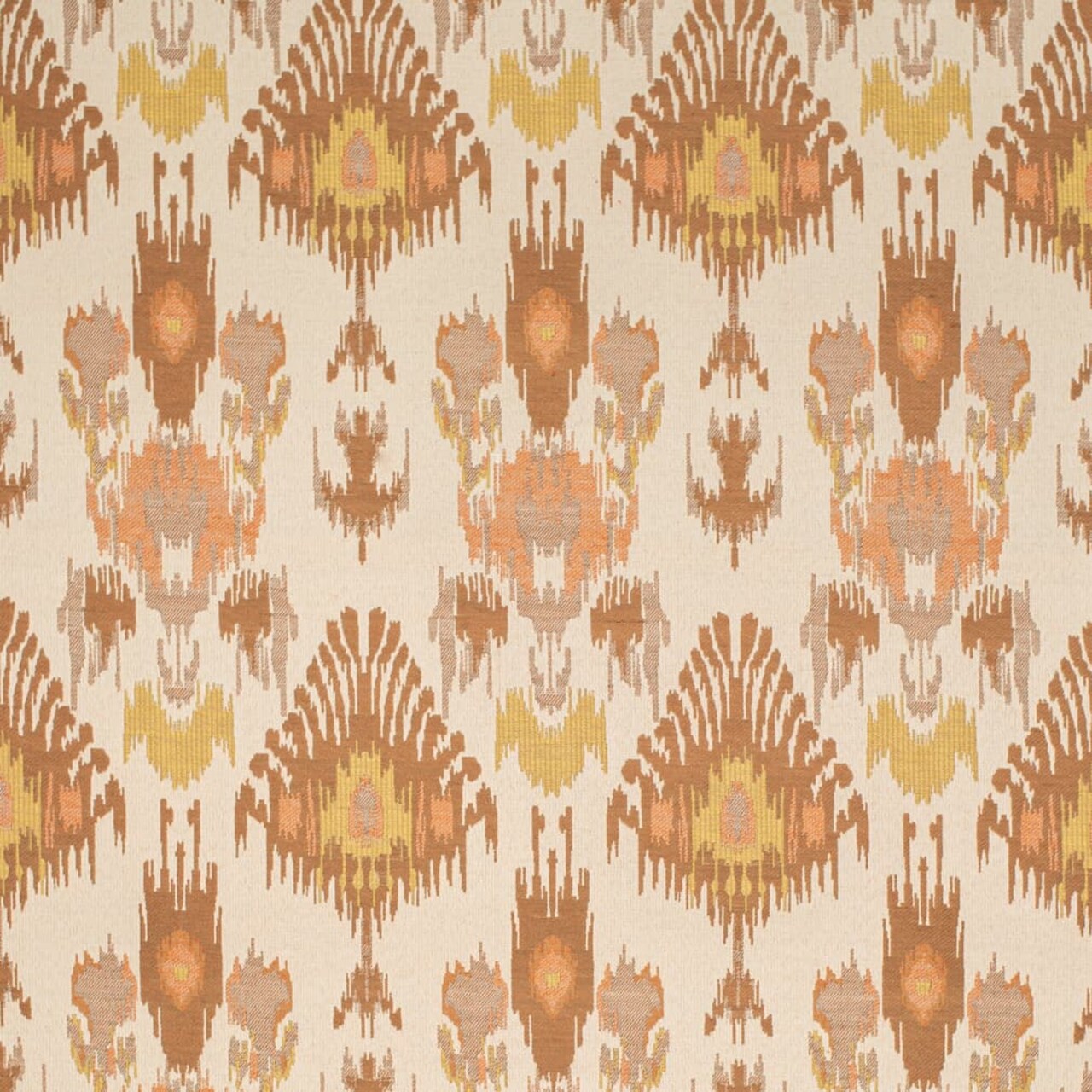 Adobe - Orange Rust Abstract Geometric,global Upholstery Fabric 54 Inches"